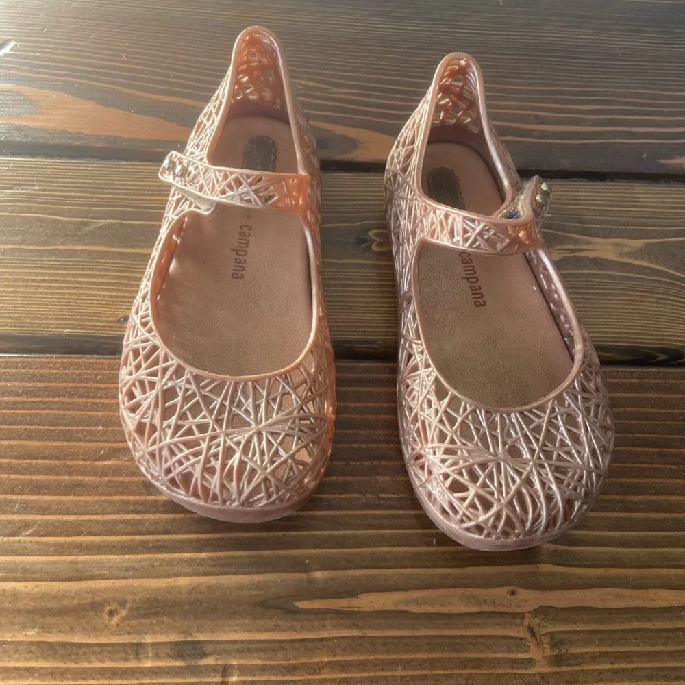 Mini Melissa Gold Campana Shoes Mary Jane - Picture 2 of 4